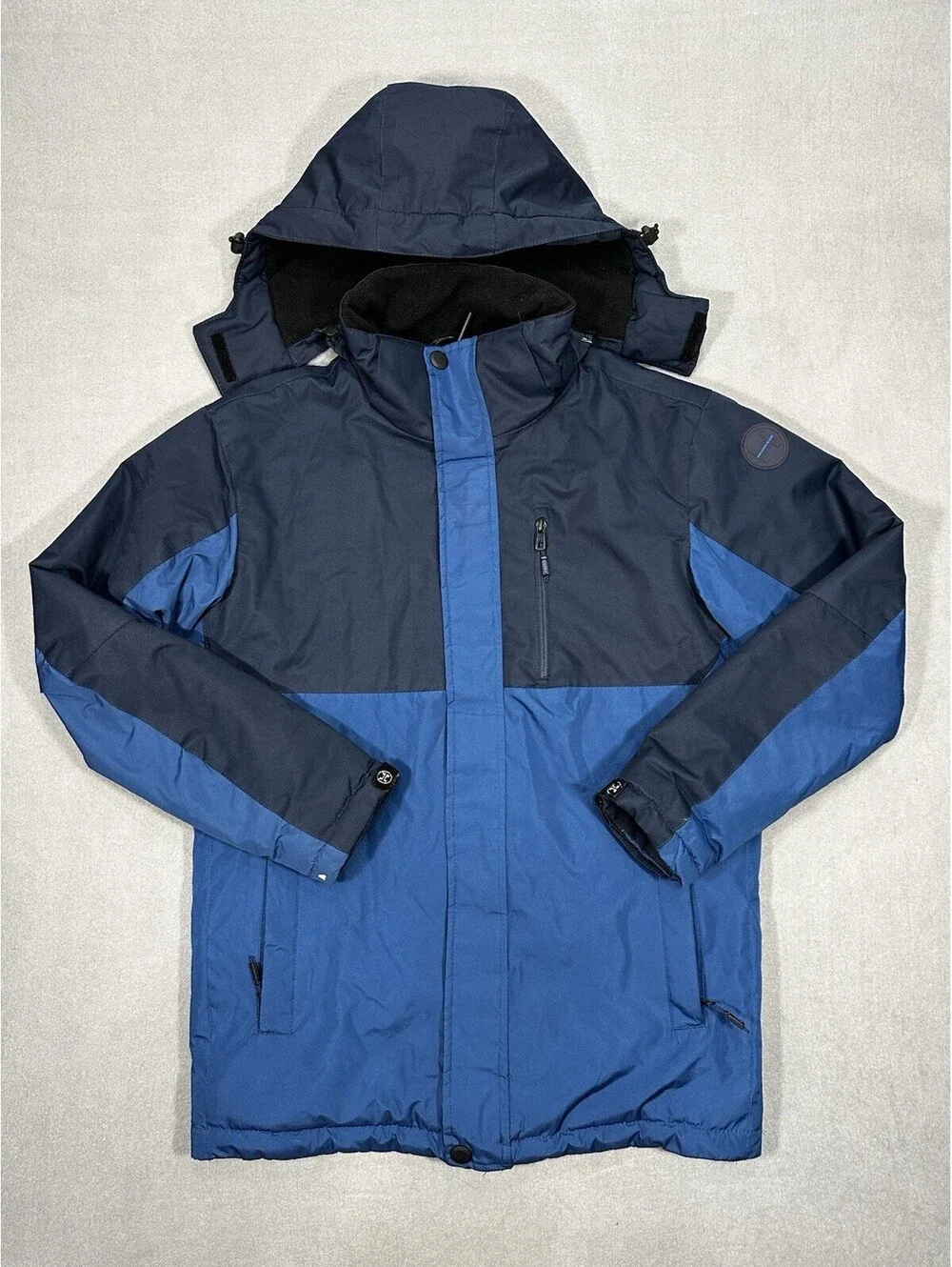 Hawke & Co Men’s Small Waterproof Insulated Hooded Jacket Blue Winter Coat